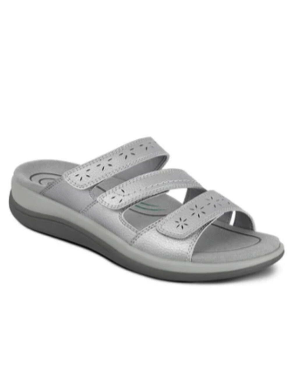 OrthoFeet Sahara Silver Metallic Gray Size 7